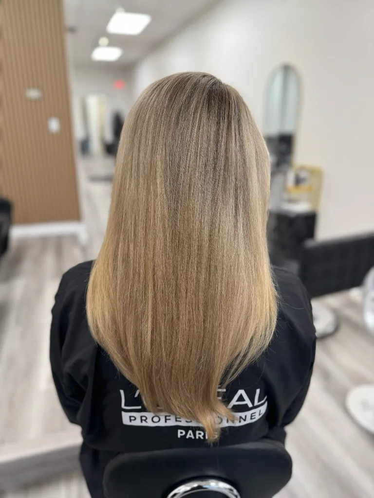 Balayage and dimensional colour portfolio photograph 1 of 18. Emilie Hair Studio, 908 Kingsway, Vancouver, British Columbia, Canada.